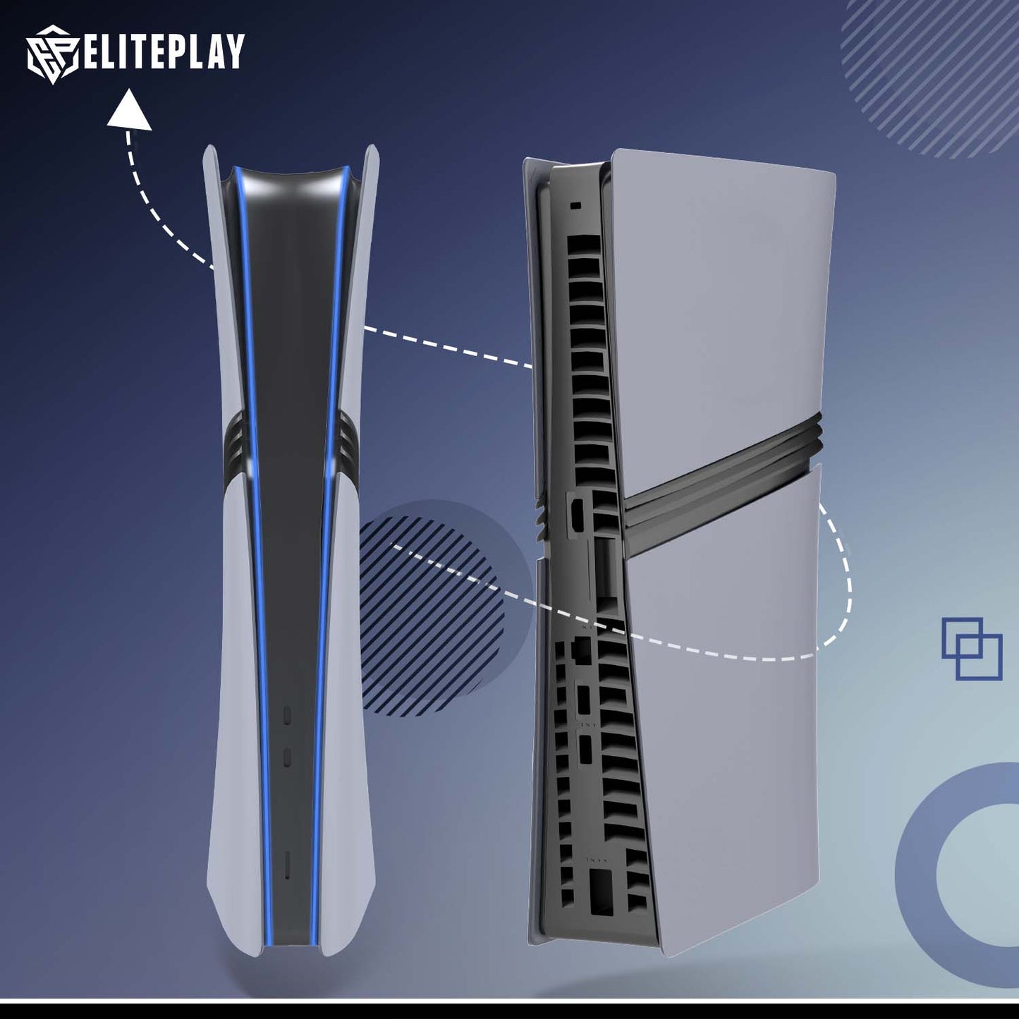 30th Anniversary Grey PS5 Pro Digital Faceplates Cover Plates for Playstation 5 Pro Digital Edition