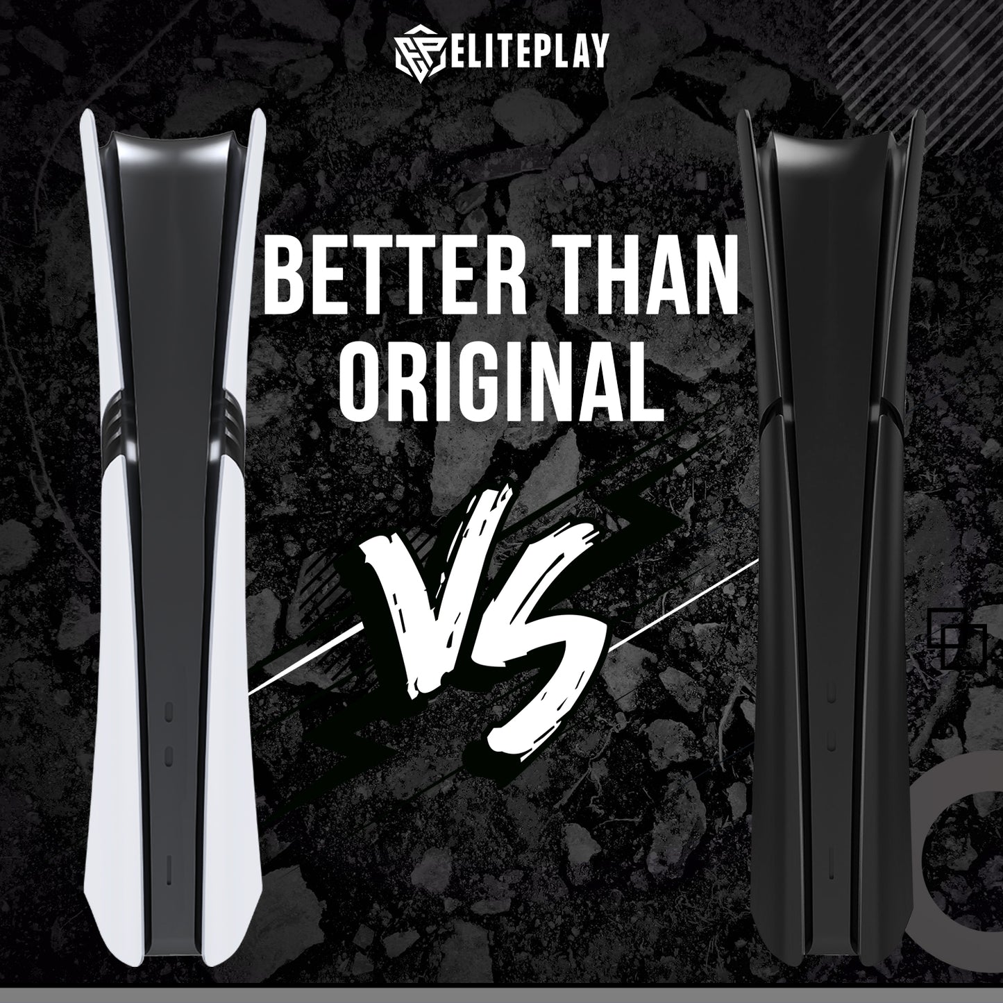 Black PS5 Digital Slim Faceplate Cover for Playstation 5 Slim Model Digital Edition