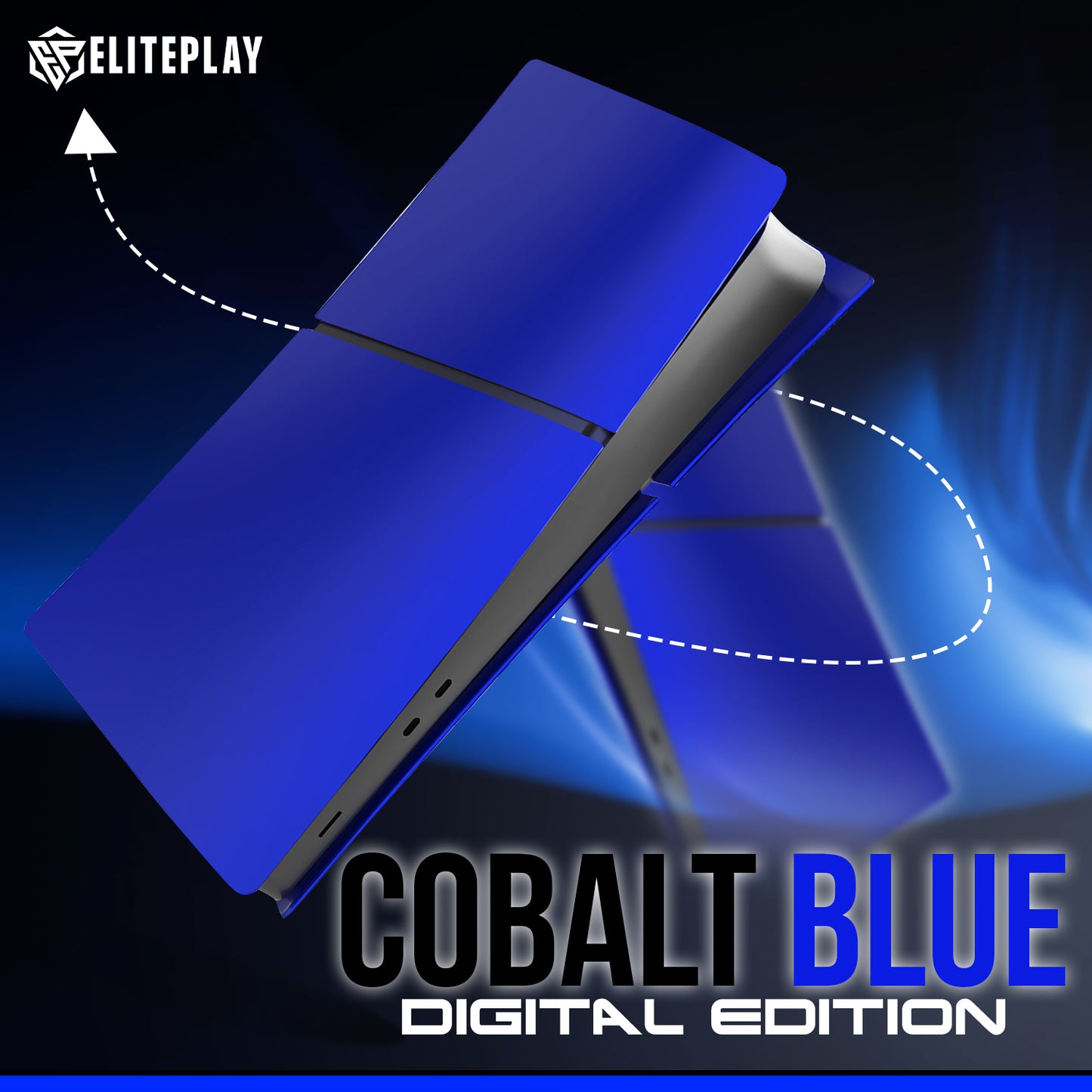 Cobalt Blue PS5 Digital Slim Faceplate Cover for Playstation 5 Slim Model Digital Edition