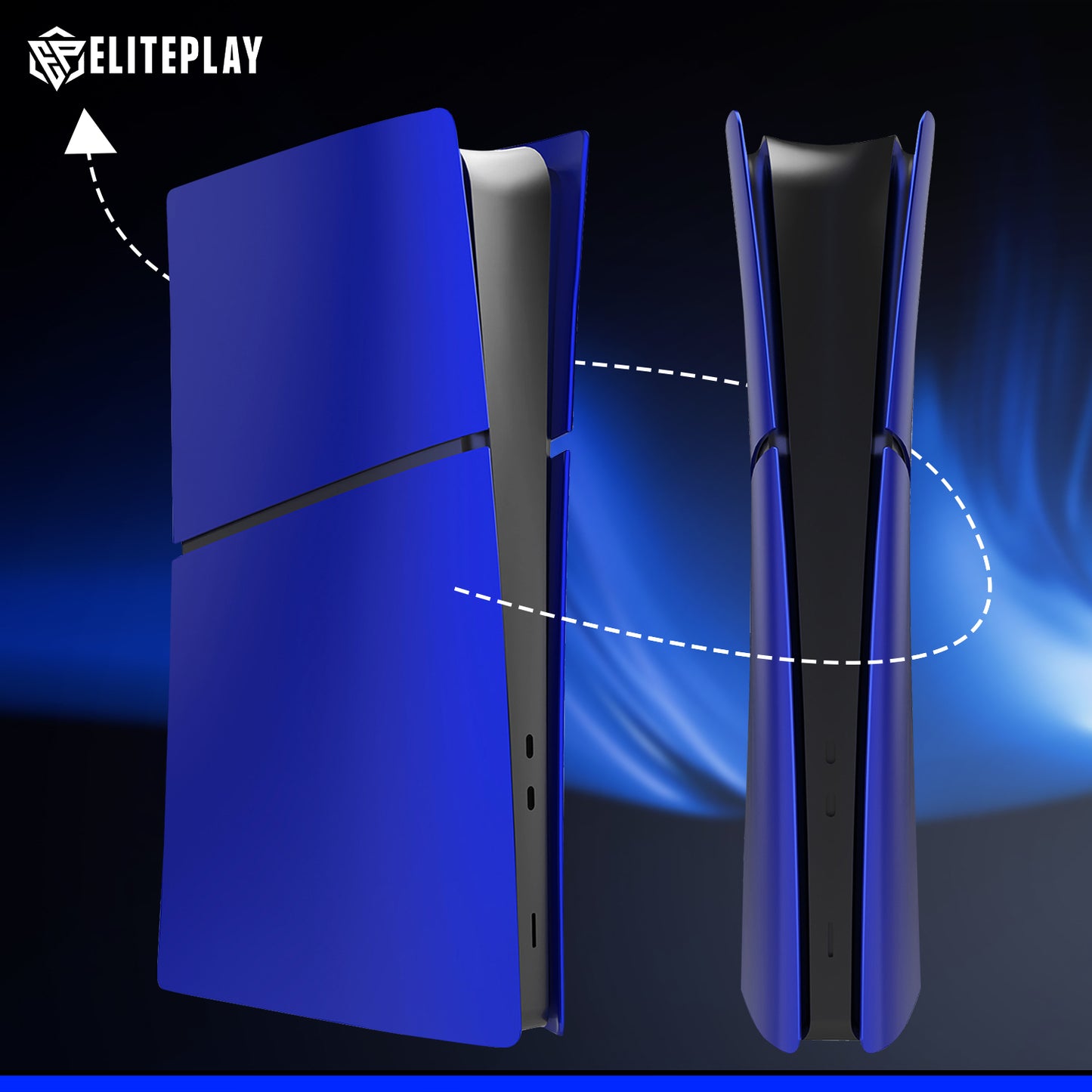 Cobalt Blue PS5 Digital Slim Faceplate Cover for Playstation 5 Slim Model Digital Edition