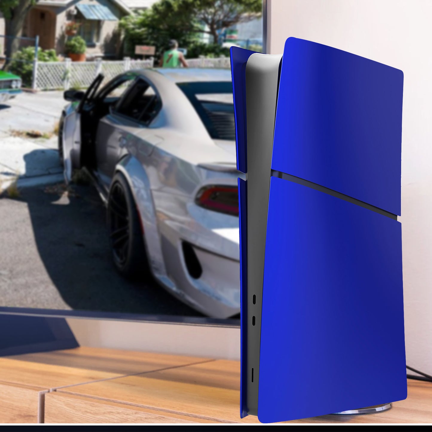 Cobalt Blue PS5 Digital Slim Faceplate Cover for Playstation 5 Slim Model Digital Edition
