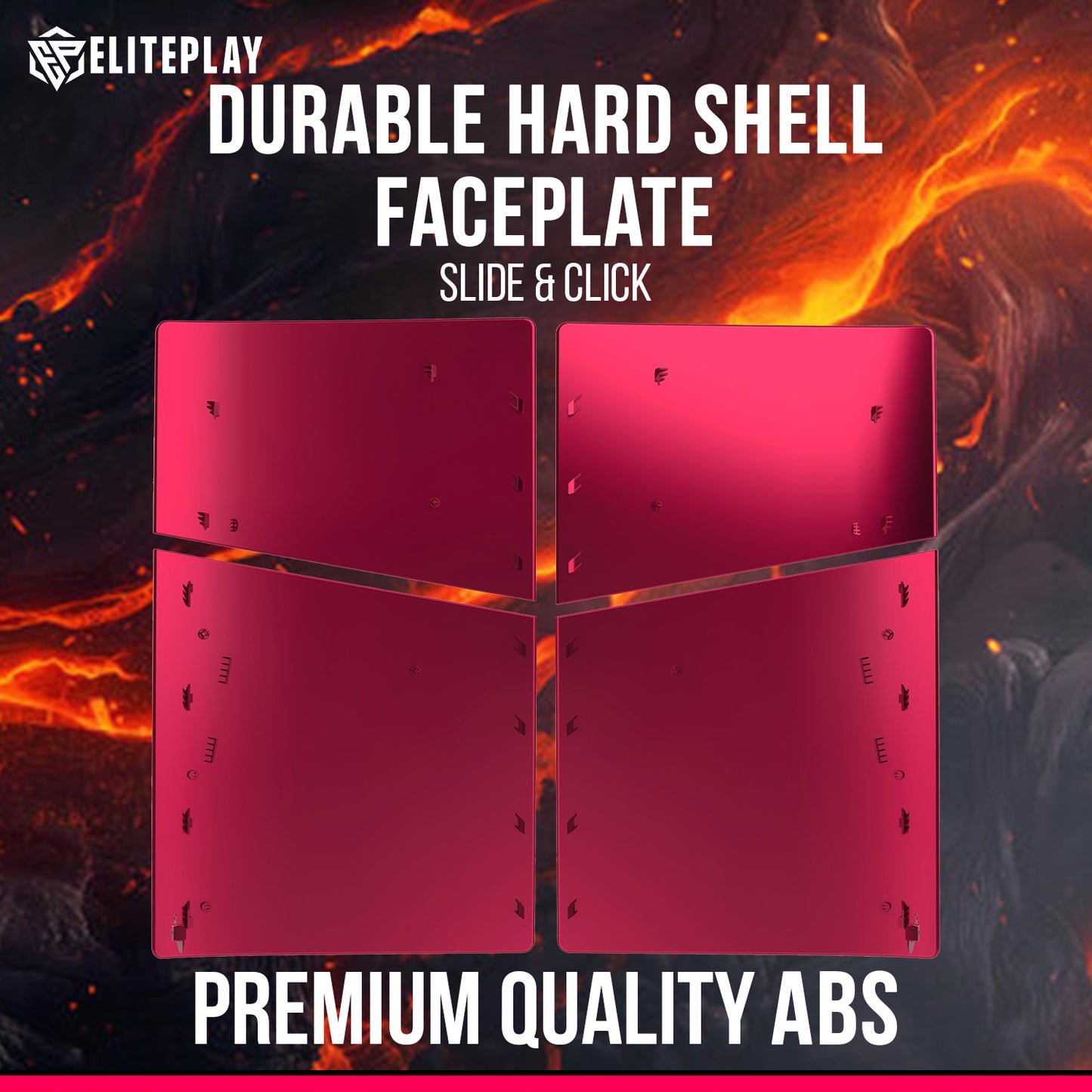 Volcanic Red PS5 Digital Slim Faceplate Cover for Playstation 5 Slim Model Digital Edition