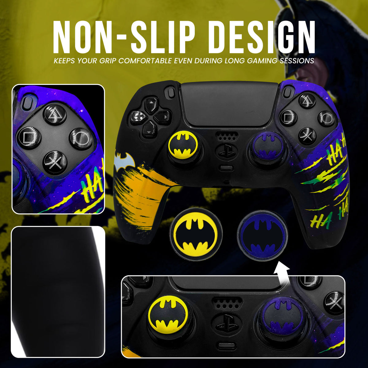 ElitePlay Bat vs Joker PS5 Silicone Controller Skin