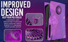 Chrome Purple PS5 Faceplate with Cooling Vents Electroplated for Playstation 5 Disc Edition