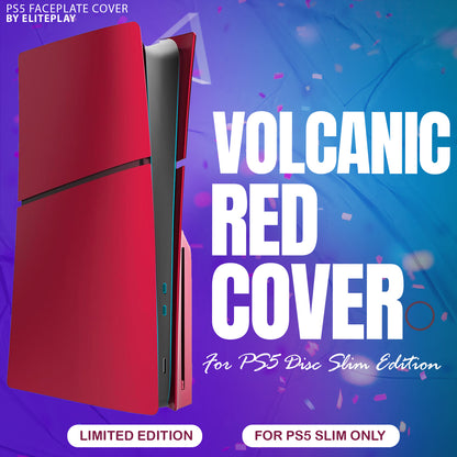 Volcanic Red PS5 Slim Faceplates Cover Playstation 5 Slim Model Disc Edition