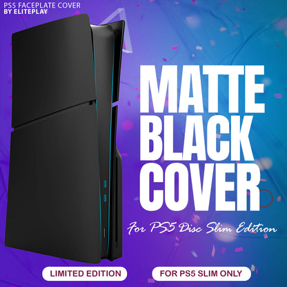 Black PS5 Slim Faceplates Cover Playstation 5 Slim Model Disc Edition