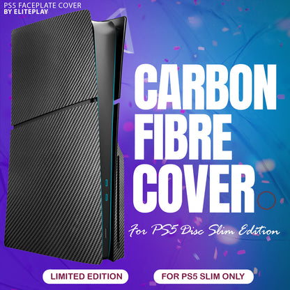 Carbon Fibre PS5 Slim Faceplates Cover Playstation 5 Slim Model Disc Edition