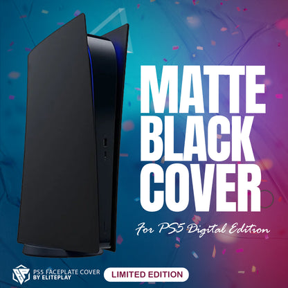 Black PS5 Faceplate Cover for Playstation 5 Digital Edition