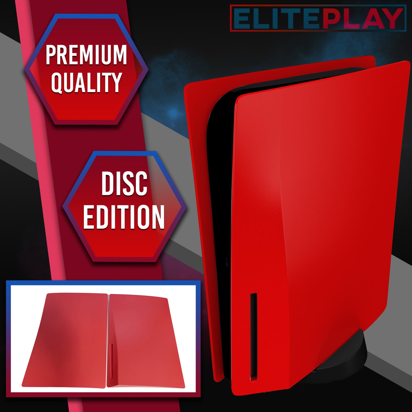 Red PS5 Faceplate Cover for Playstation 5 Disc Edition