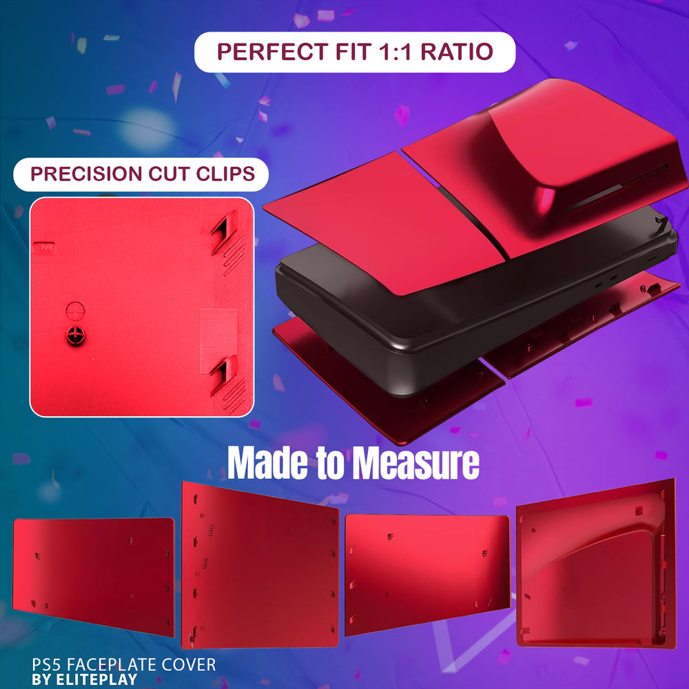 Volcanic Red PS5 Slim Faceplates Cover Playstation 5 Slim Model Disc Edition
