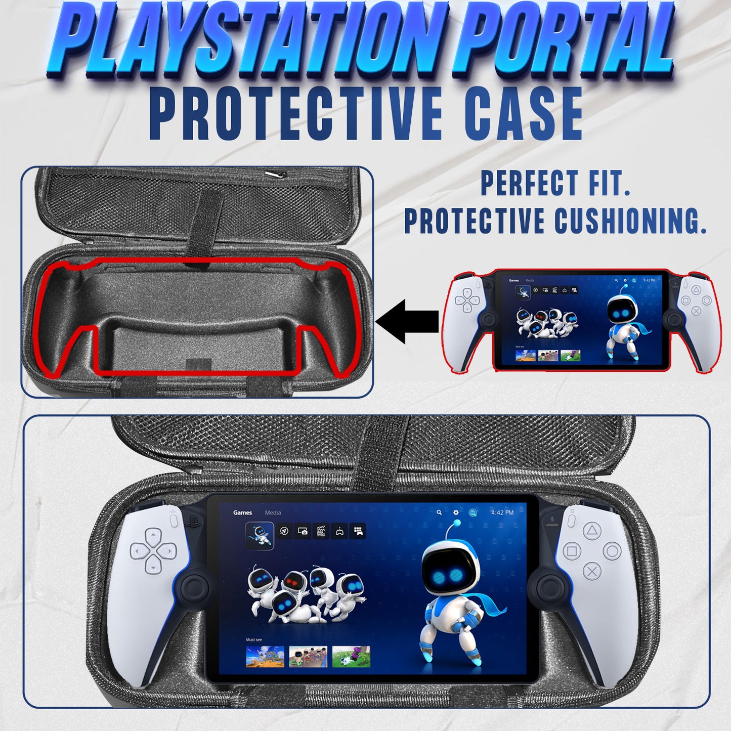 Carry Case for Playstation Portal, PS Portal Case with Built-in Stand Design, Travel Bag