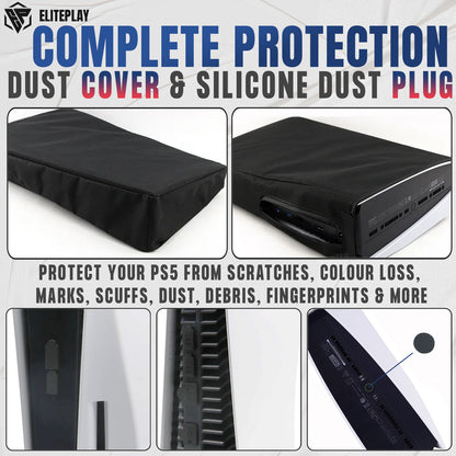 PS5 Dust Cover with Silicone Dust Plugs