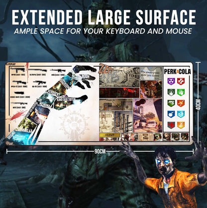 CoD Zombies Extra Large Gaming Mouse Mat 900x400mm Oversize - XXL Mouse Pad
