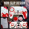White and Red God of War Anti-Slip Silicone Cover Skin for PS5 Controller with 2 Sets Thumb Grips
