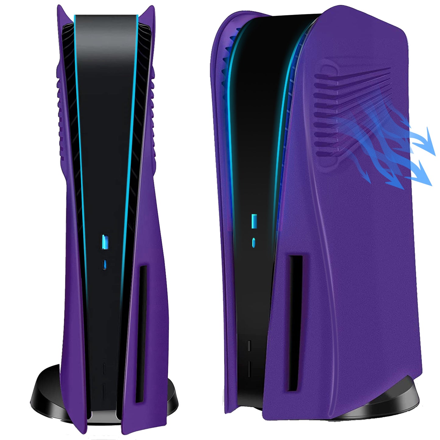 Galaxy Purple PS5 Faceplate with Cooling Vents Cover Curved for Playstation 5 Disc Edition