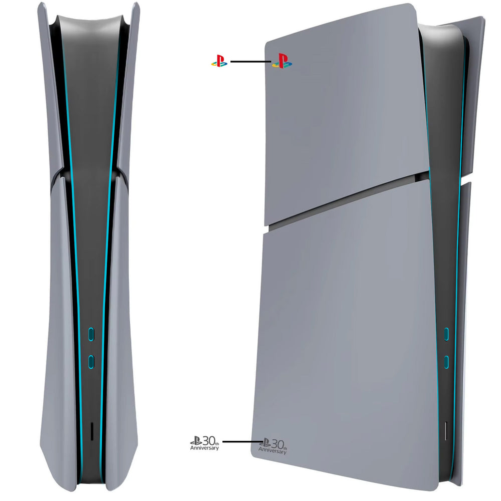 30th Anniversary Grey PS5 Slim Digital Faceplates Cover for Playstation 5 Slim Digital Edition