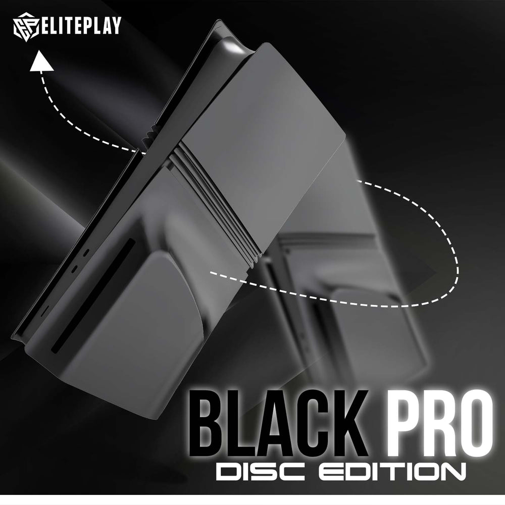 Black PS5 Pro Disc Faceplates Cover Case for Playstation 5 Pro Model Disc Edition