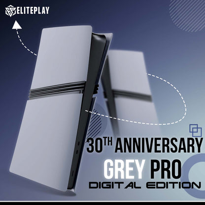 30th Anniversary Grey PS5 Pro Digital Faceplates Cover Plates for Playstation 5 Pro Digital Edition