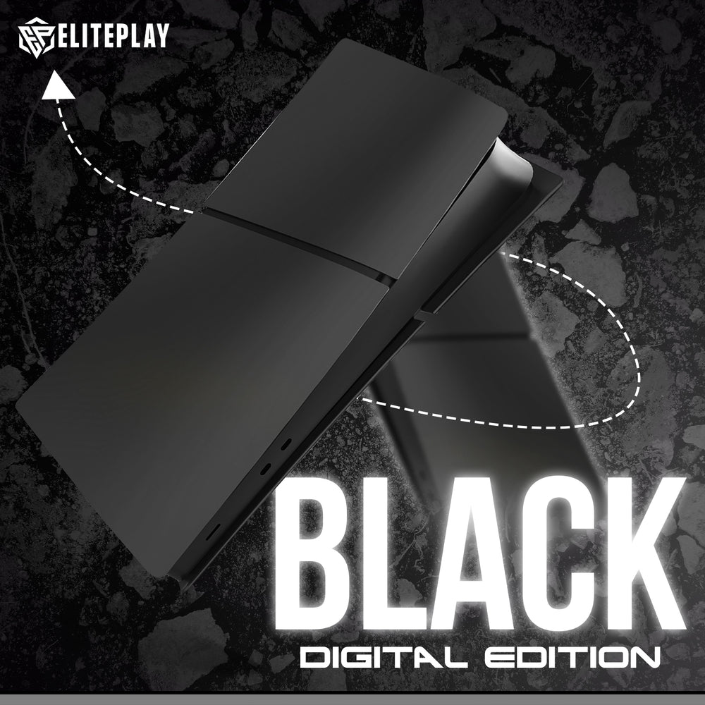 Black PS5 Digital Slim Faceplate Cover for Playstation 5 Slim Model Digital Edition