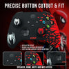 Black and Red Spider Anti-Slip Silicone Cover Skin for Xbox Controller with 2 Sets Thumb Grips