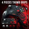 Black and Red Spider Anti-Slip Silicone Cover Skin for Xbox Controller with 2 Sets Thumb Grips